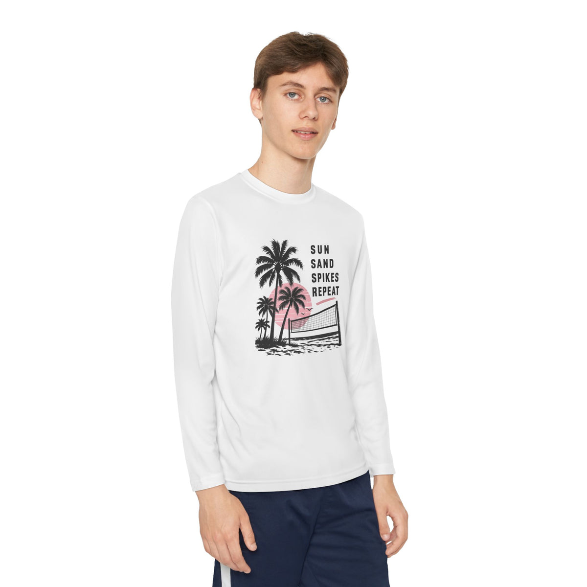 Sun Sand Spikes Youth Long Sleeve Tee