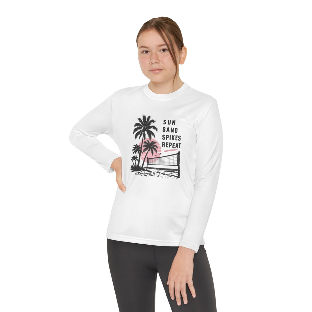 Sun Sand Spikes Youth Long Sleeve Tee