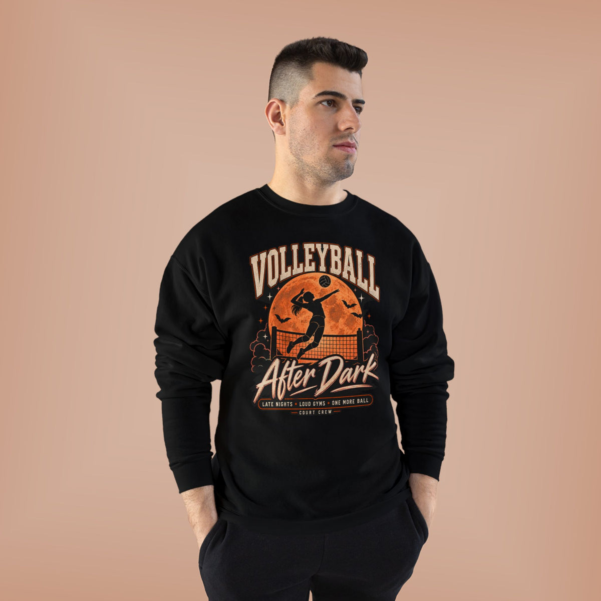 Volleyball After Dark Crewneck Sweatshirt