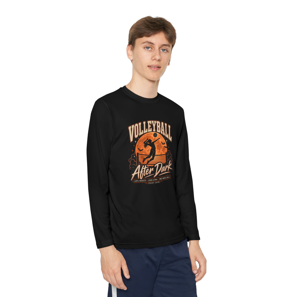 Volleyball After Dark Youth Long Sleeve Tee