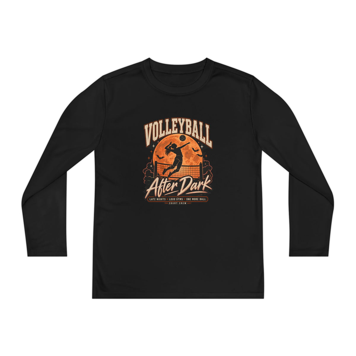 Volleyball After Dark Youth Long Sleeve Tee